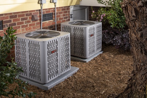 New set of air conditioners outside of Ann Arbor Michigan home